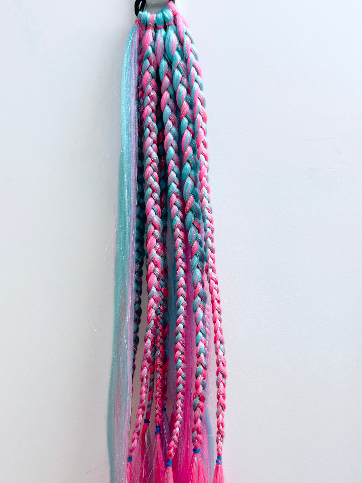 Cotton Candy Bae , Braided Festival hair extensions (2 Piece)