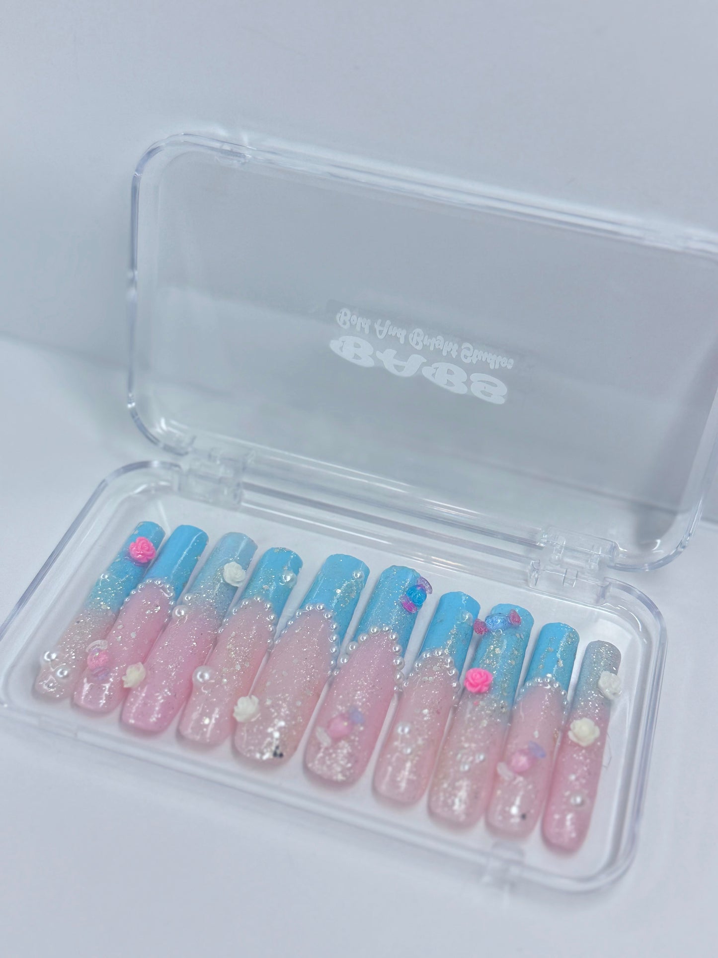 THE IT GURL! EXTRA Long square reusable press on nails ￼