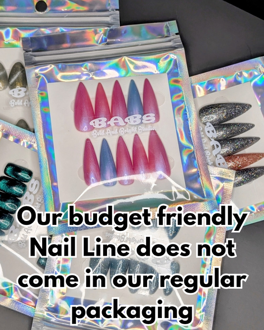 Stiletto shaped sparkly black/ sparkly rose gold budget friendly reusable press-on nails 10pc